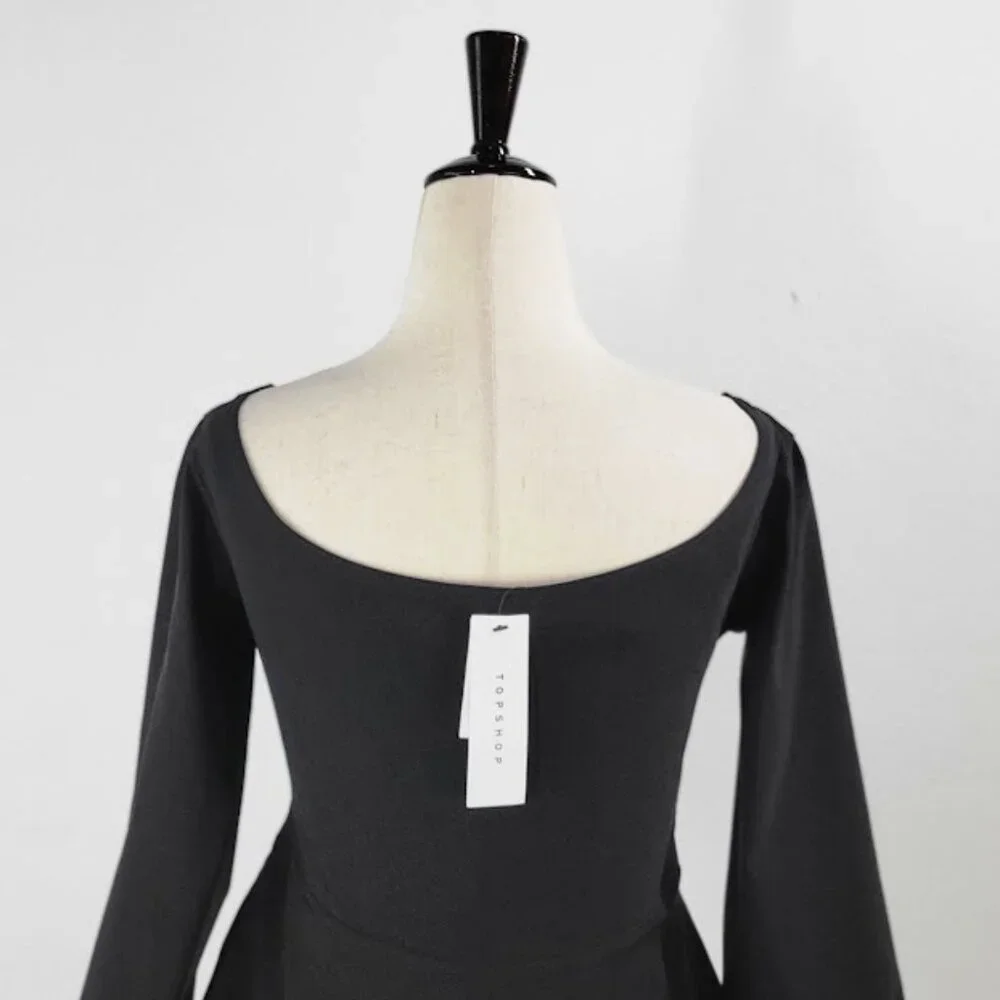 TOPSHOP bengaline off-the-shoulder top Sz 6 NEW - Picture 6 of 9